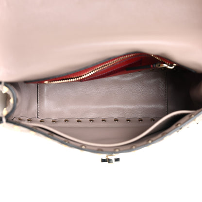 Valentino Garavani Lambskin Medium Rockstud Spike Shoulder Bag Poudre 5 of 10