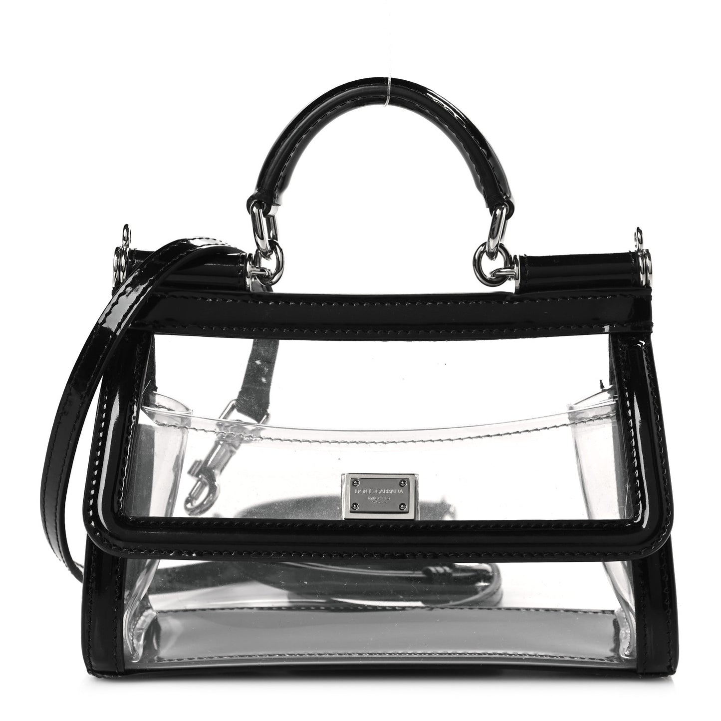 PVC Small Miss Sicily Satchel Transparent Black