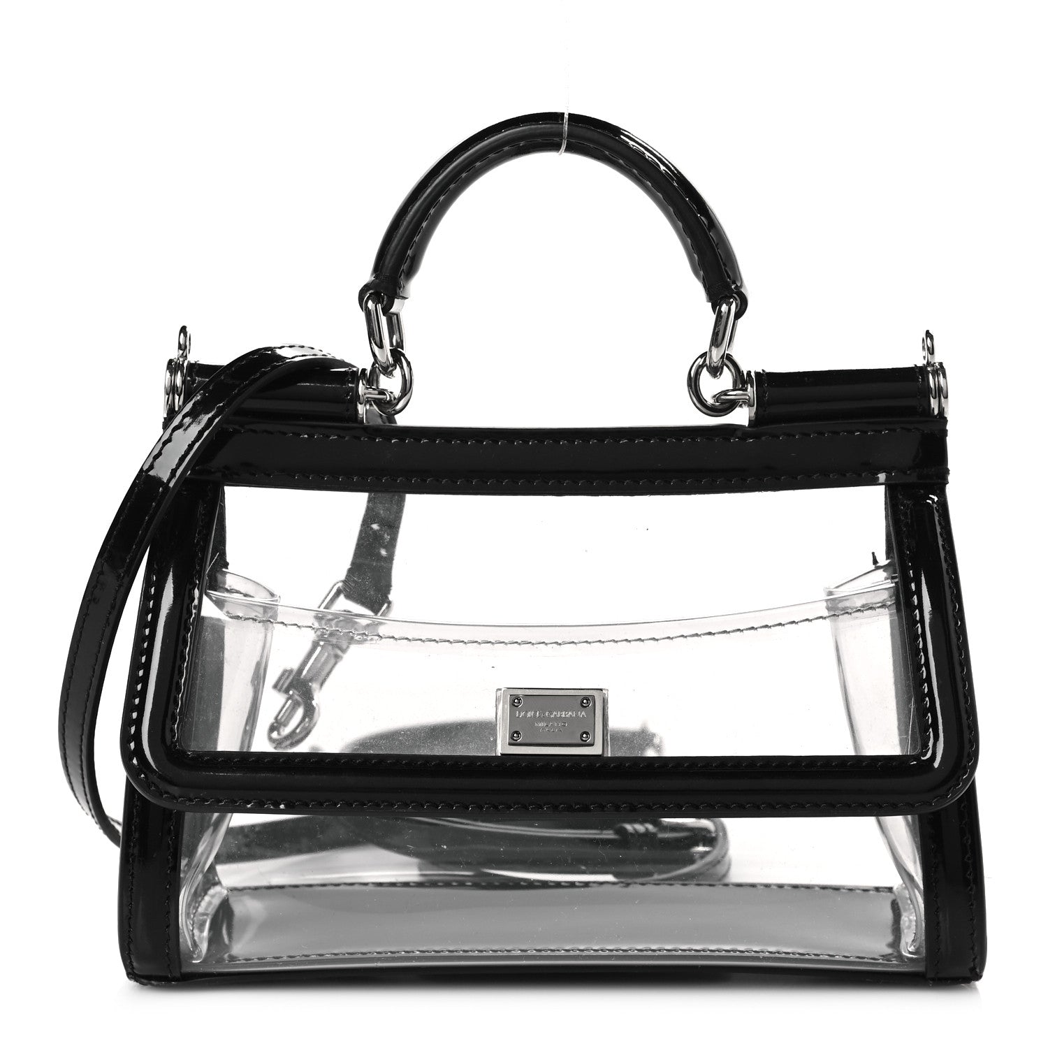 Dolce & Gabbana PVC Small Miss Sicily Satchel Transparent Black 1 of 8