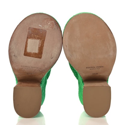 Bottega Veneta Knit Fabric Slide Platform 115 Wedge Sandals 36.5 Grass 5 of 11