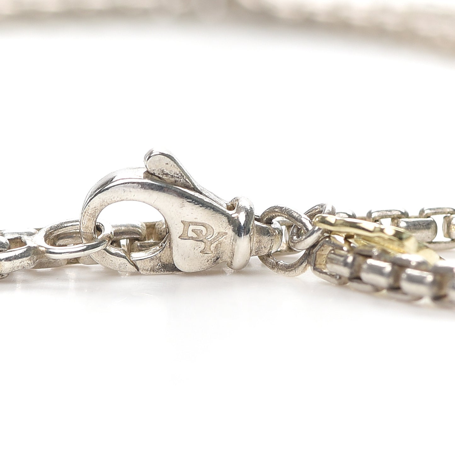 Sterling Silver 14K Yellow Gold 2.7mm Box Chain Necklace 54"