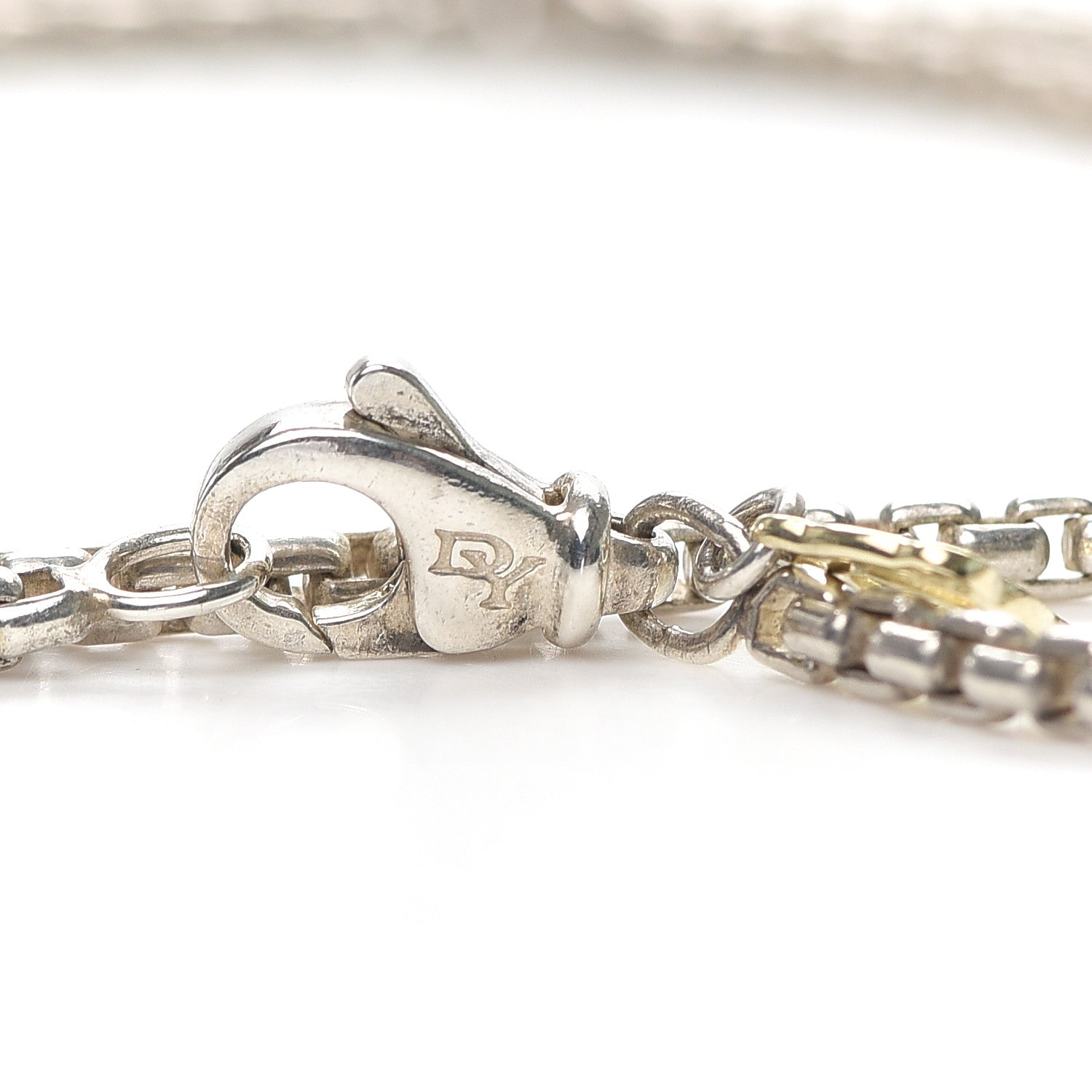 David Yurman Sterling Silver 14K Yellow Gold 2.7mm Box Chain Necklace 54" 5 of 5