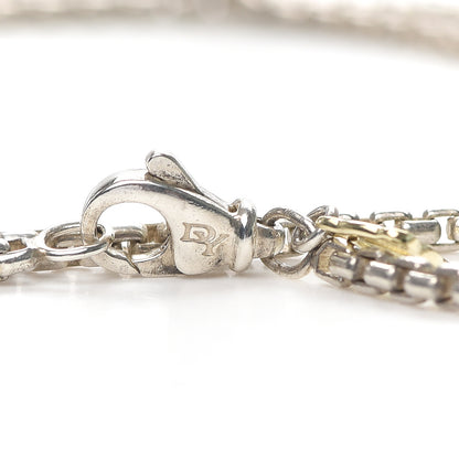 David Yurman Sterling Silver 14K Yellow Gold 2.7mm Box Chain Necklace 54" 5 of 5