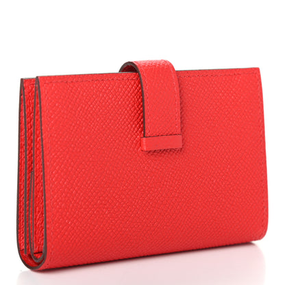 Hermes Epsom Mini Bearn Wallet Rouge De Coeur 3 of 6