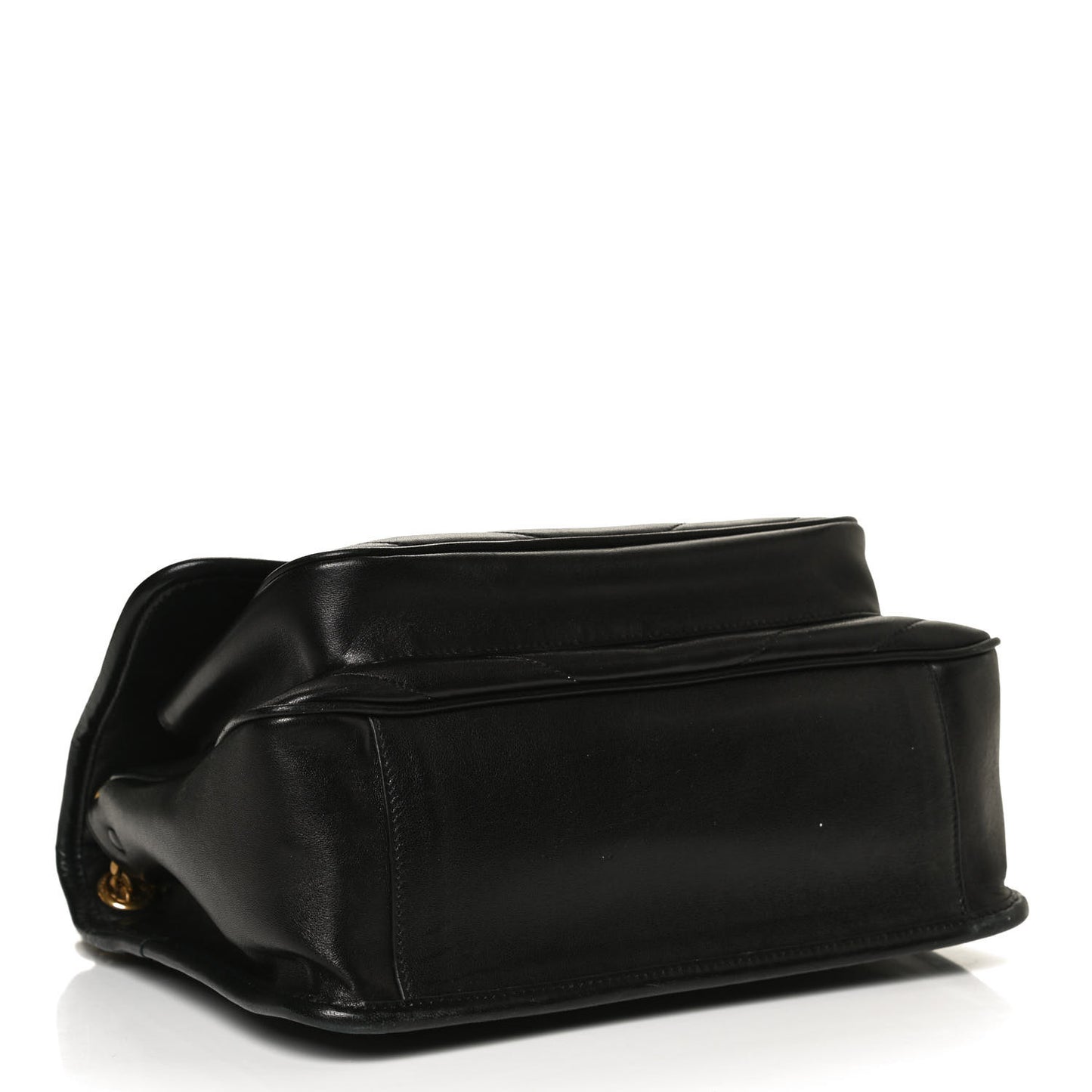 Lambskin Matelasse Monogram Medium Niki Chain Satchel Black