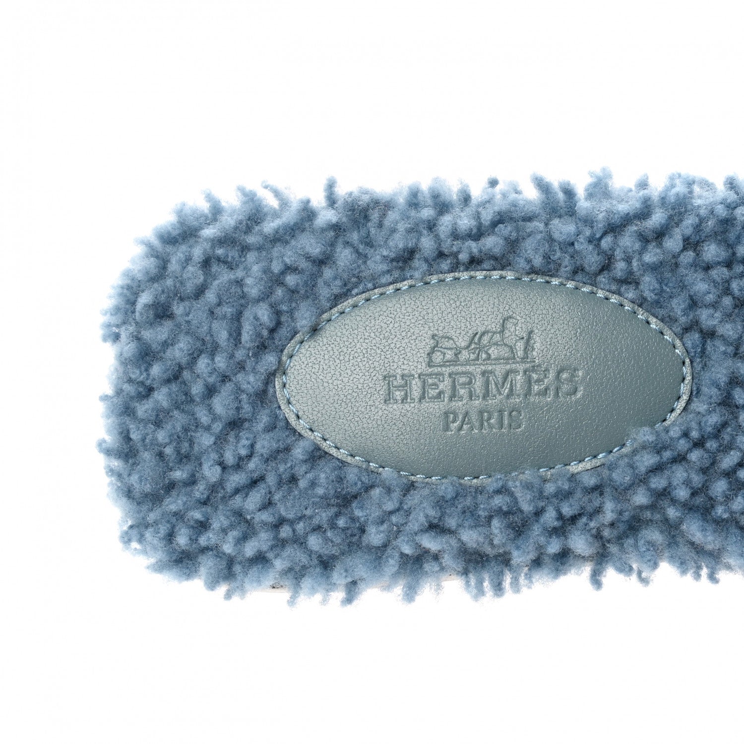 Hermes Woolskin Oran Sandals 36 Bleu 7 of 8