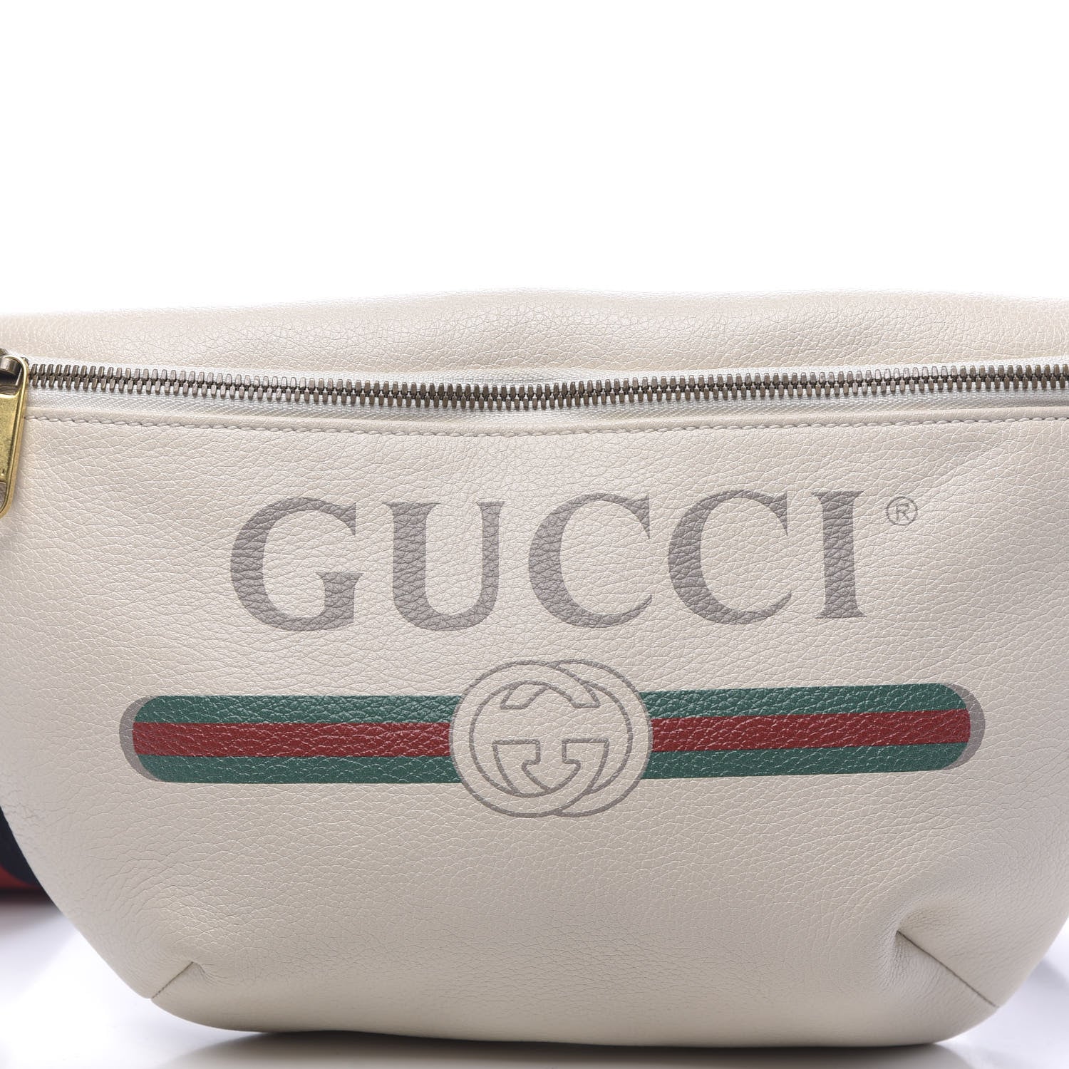 Gucci Grained Calfskin Logo Belt Bag White 12 of 12