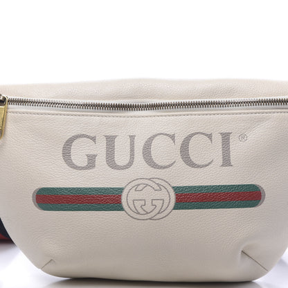 Gucci Grained Calfskin Logo Belt Bag White 12 of 12