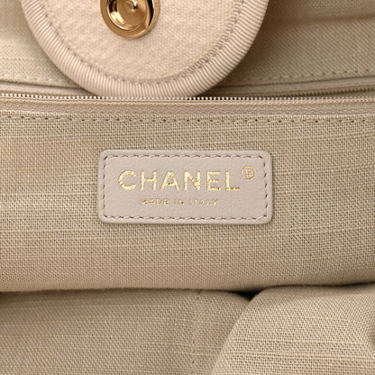 Chanel Mixed Fibers Medium Deauville Tote White 7 of 15