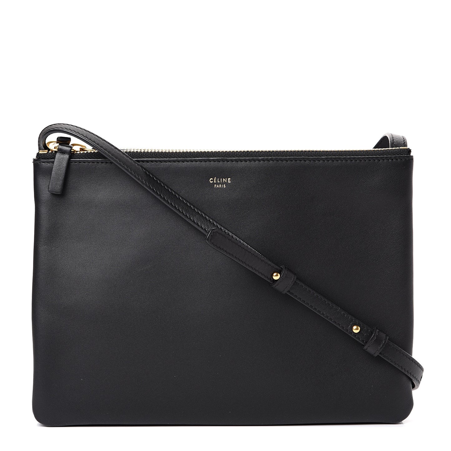 Lambskin Large Trio Crossbody Bag Black