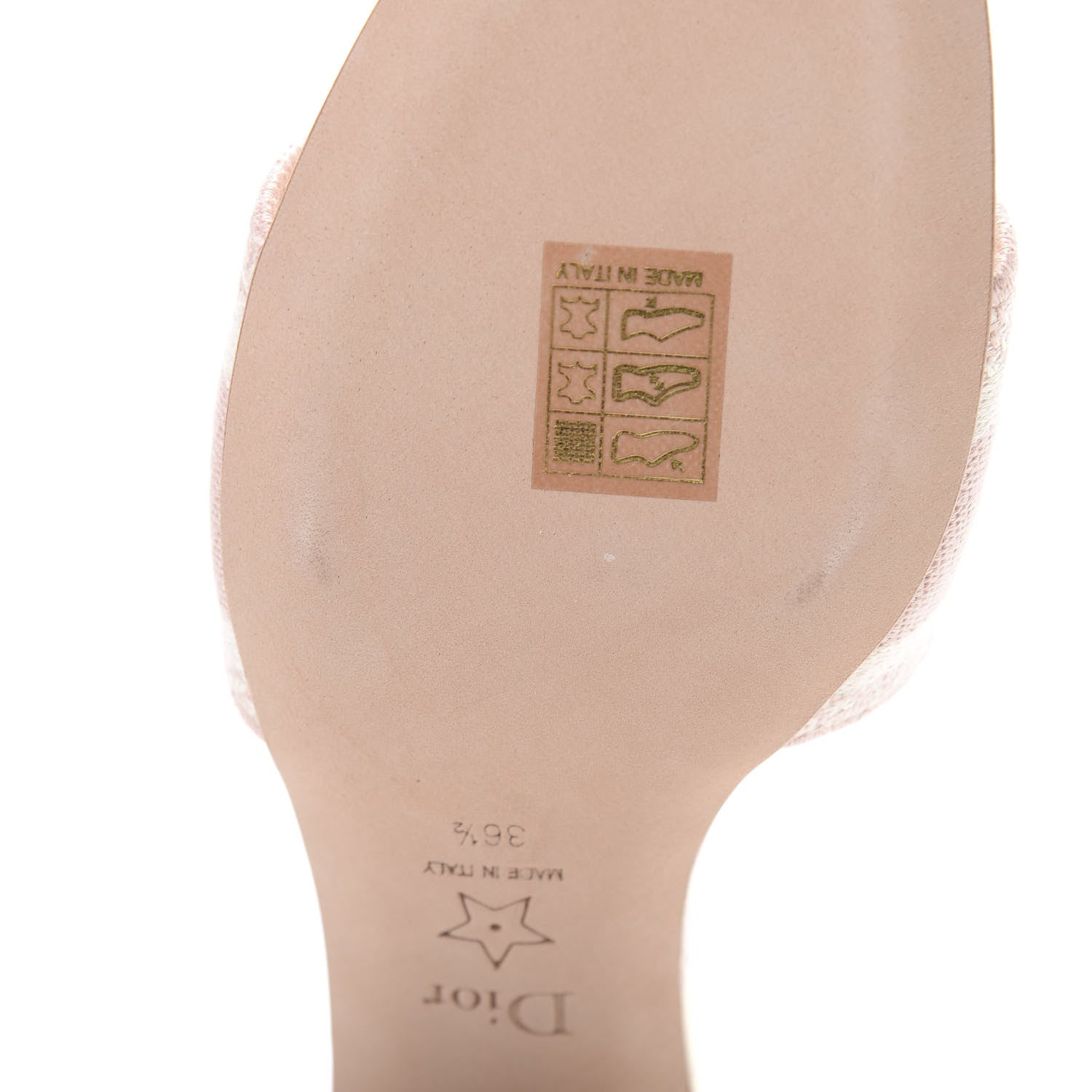 Christian Dior Cotton Toile De Jouy Embroidered Dway 50mm Slide Sandals 36.5 Light Pink 8 of 9