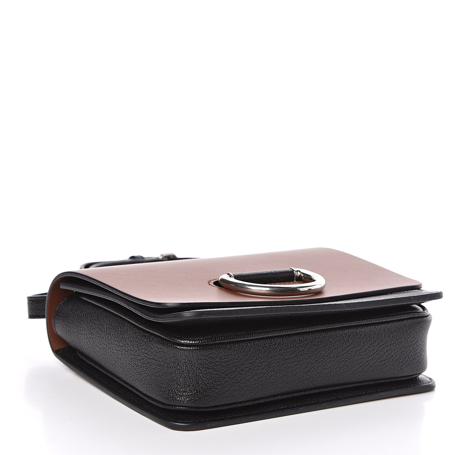 Calfskin Small D-Ring Bag Tan Black