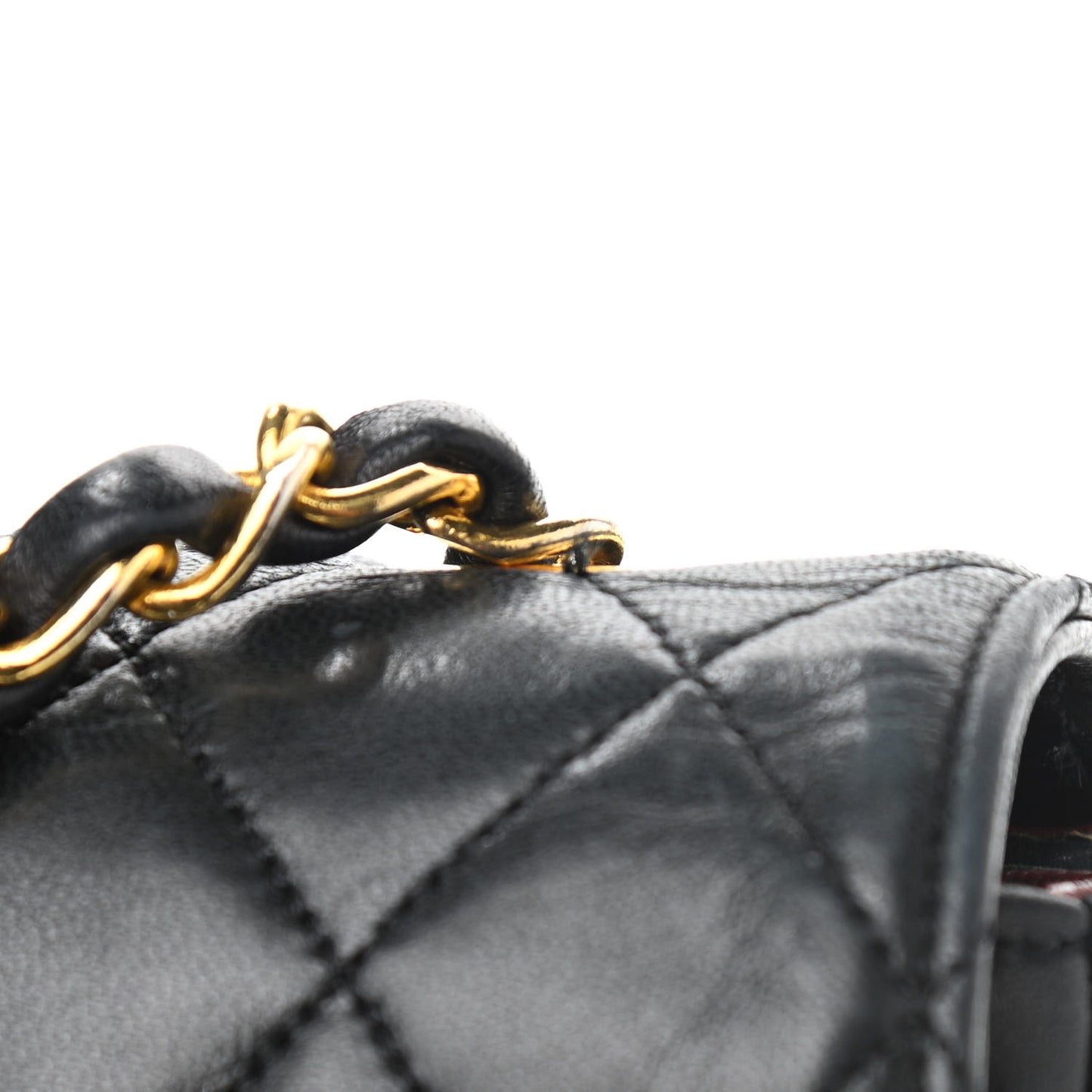 Lambskin Quilted Small Single Flap Black