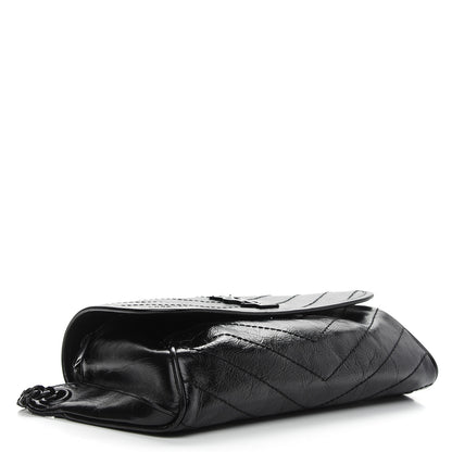 Saint Laurent Crinkled Calfskin Matelasse Monogram Niki Body Bag Black 4 of 8