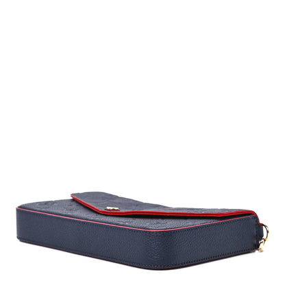 Louis Vuitton Empreinte Pochette Felicie Chain Wallet Marine Rouge 13 of 15