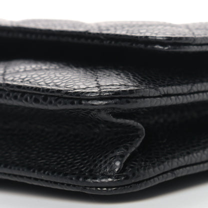 Chanel Caviar Quilted Wallet On Chain WOC Black 10 of 12