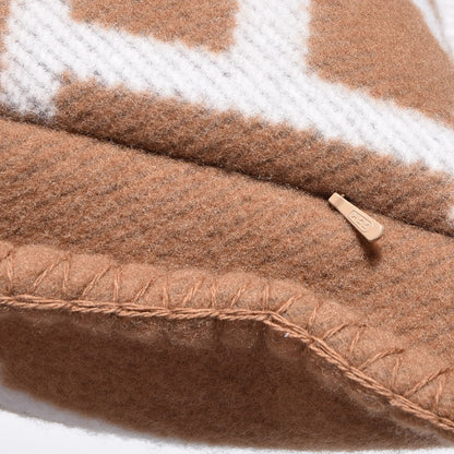 Hermes Wool Cashmere Avalon Pillow PM Ecru Camel 4 of 5