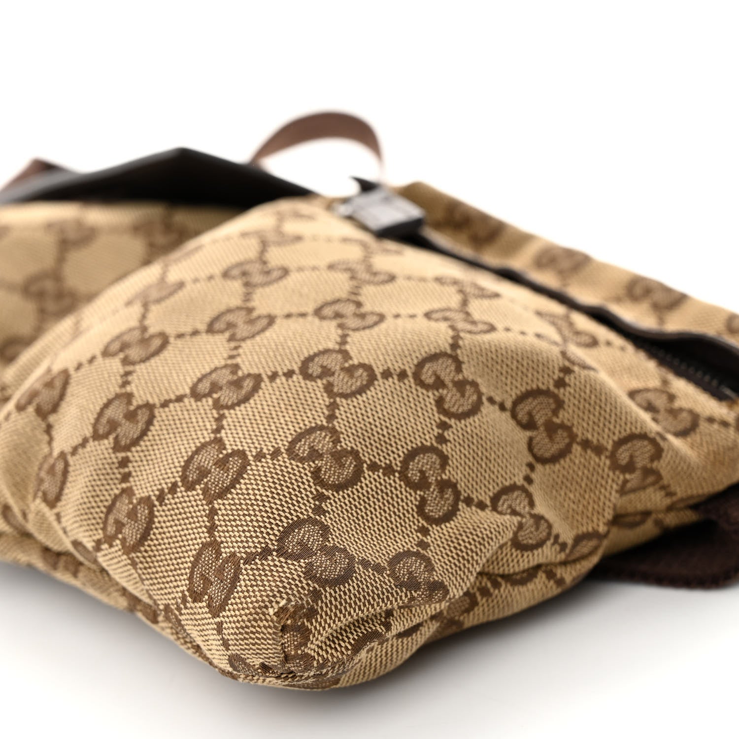 Gucci GG Monogram Double Pocket Belt Bag Dark Brown 11 of 12