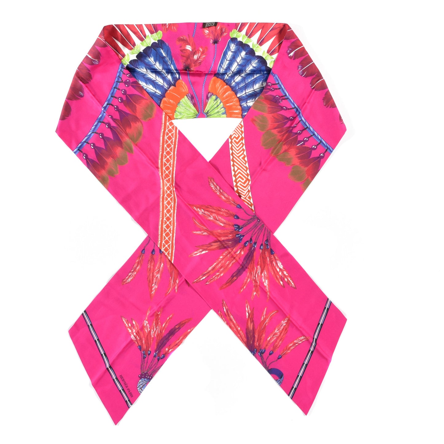 Silk Brazil Maxi Twilly Fuchsia