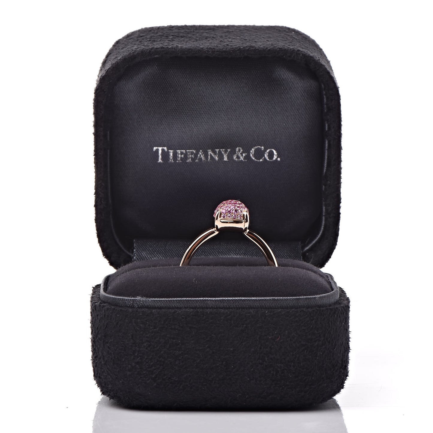 18K Rose Gold Pink Sapphire 7mm Paloma Picasso Sugar Stacks Ring 52 6