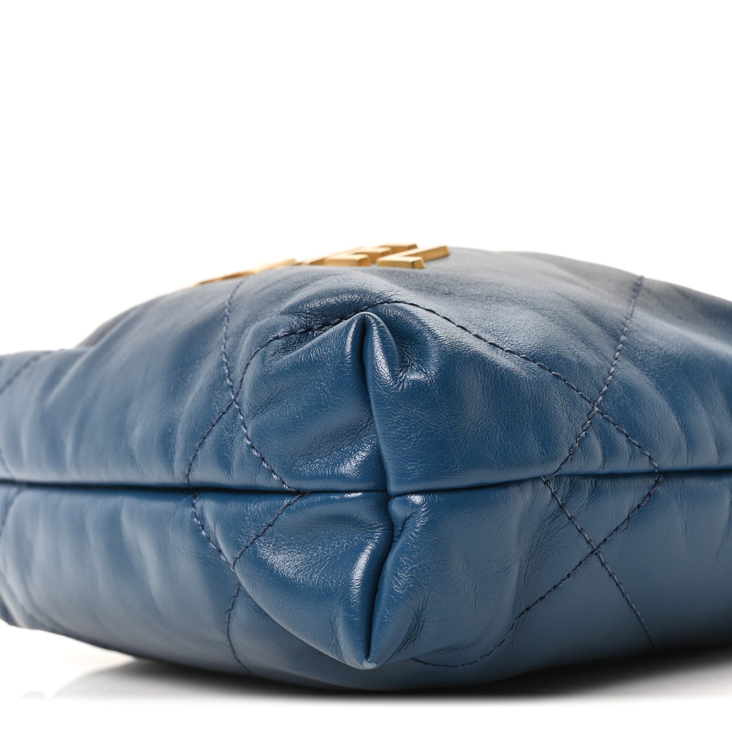 Chanel Shaded Calfskin Quilted Mini Chanel 22 Blue Dark Blue