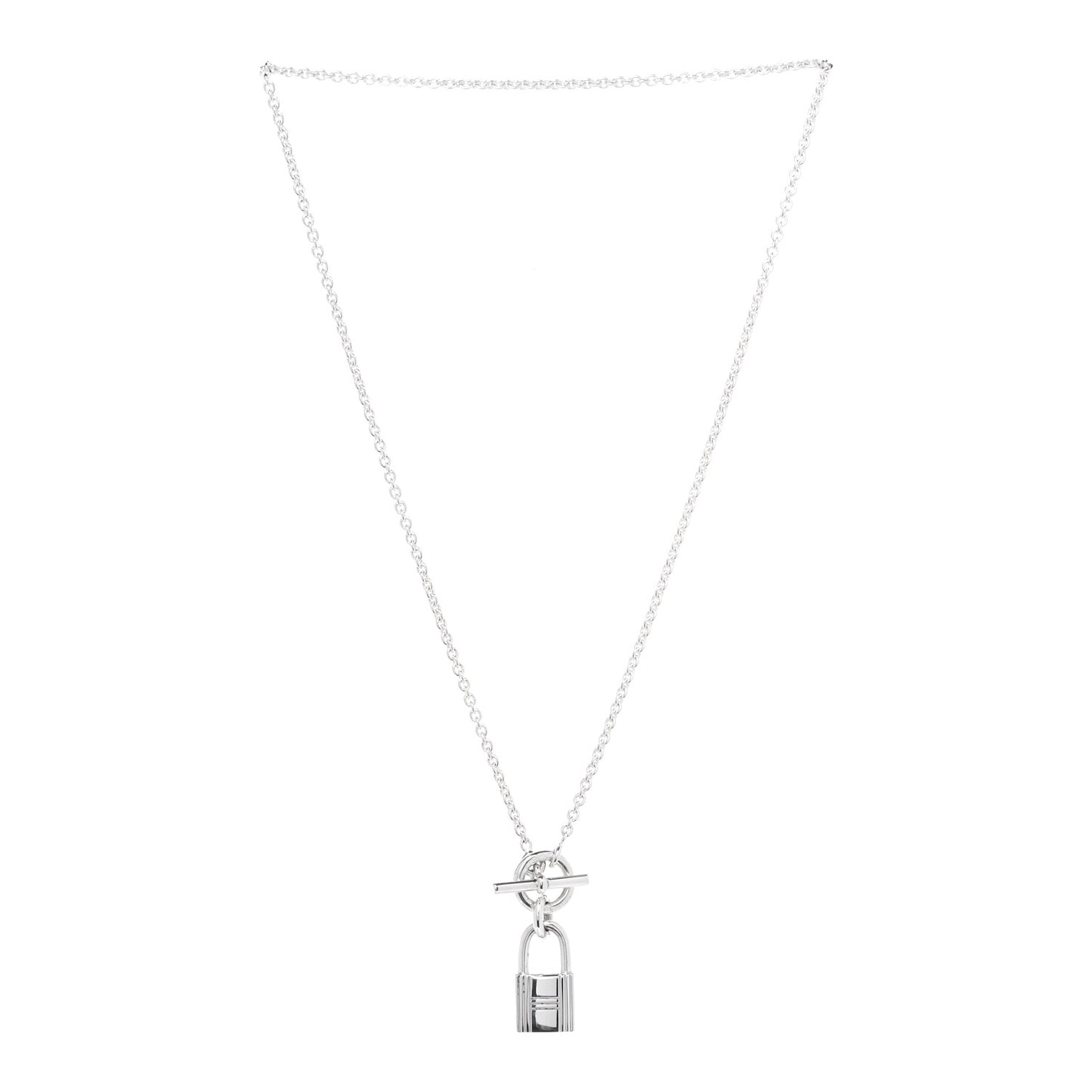Sterling Silver Cadenas Kelly Lock Pendant Necklace