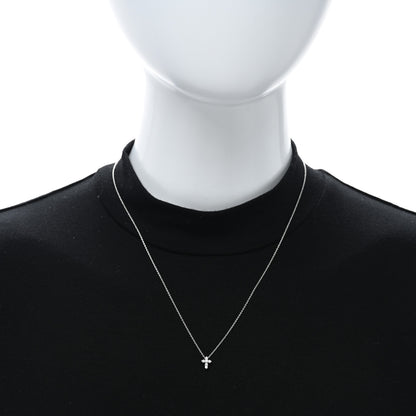 Roberto Coin 18K White Gold Diamond Tiny Treasures Baby Cross Pendant Necklace 2 of 4