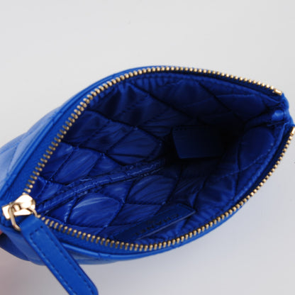 Chanel Lambskin Quilted Coin Purse Case Blue 8 of 8