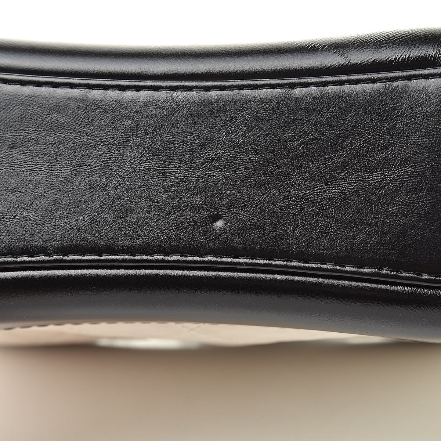 Aged Calfskin Quilted Small Gabrielle Hobo Black White