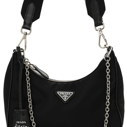 Prada Nylon Re-Edition 2005 Shoulder Bag Black 7 of 10