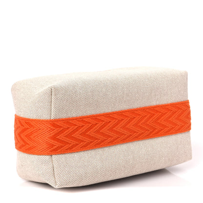 Hermes Canvas Small Bride-A-Brac Pouch Natural Orange 5 of 8