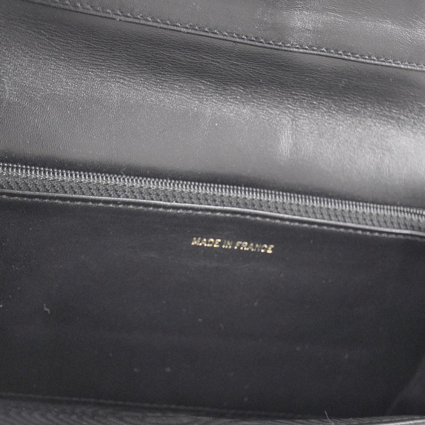 Leather Chocolate Bar Quilted Long Wallet Black