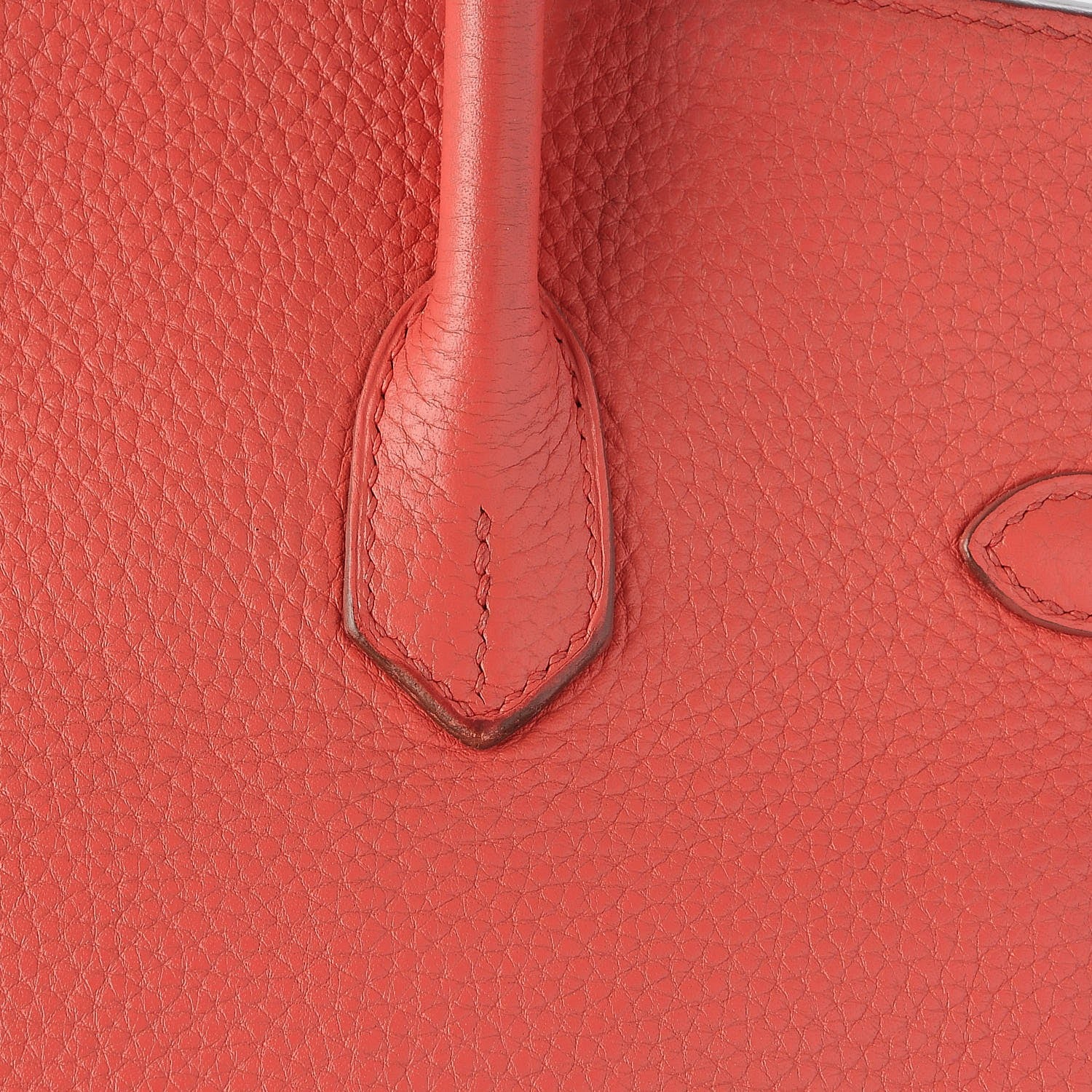 Hermes Taurillon Clemence Birkin 35 Bougainvillea 28 of 31