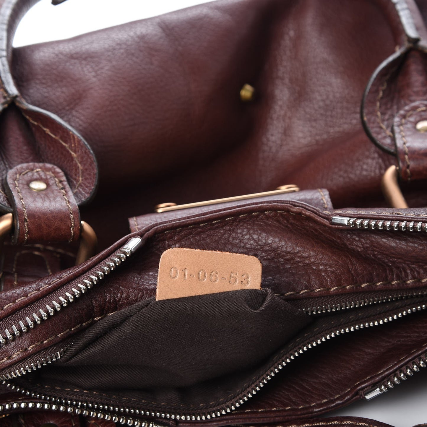 Calfskin Medium Paddington Satchel Chocolate