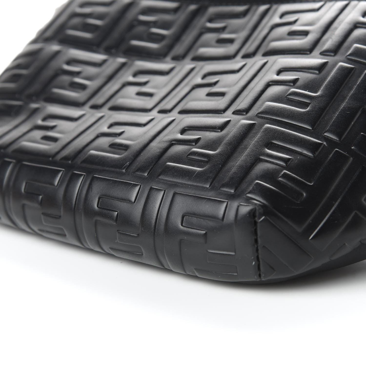 Fendi Vitello Century FF 1974 Embossed Belt Bag Black 6 of 9