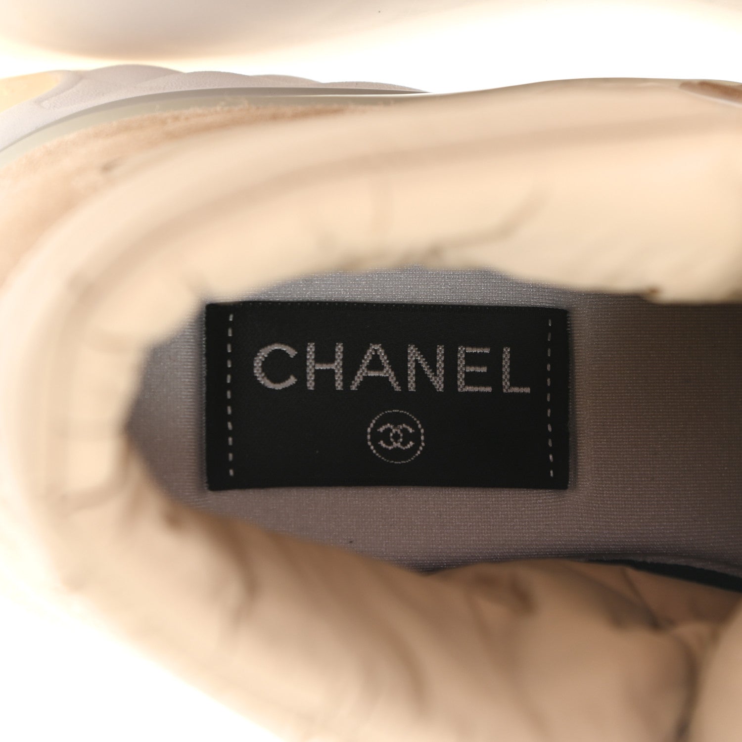 Chanel Fabric Suede Womens CC Sneakers 40 Beige 7 of 9