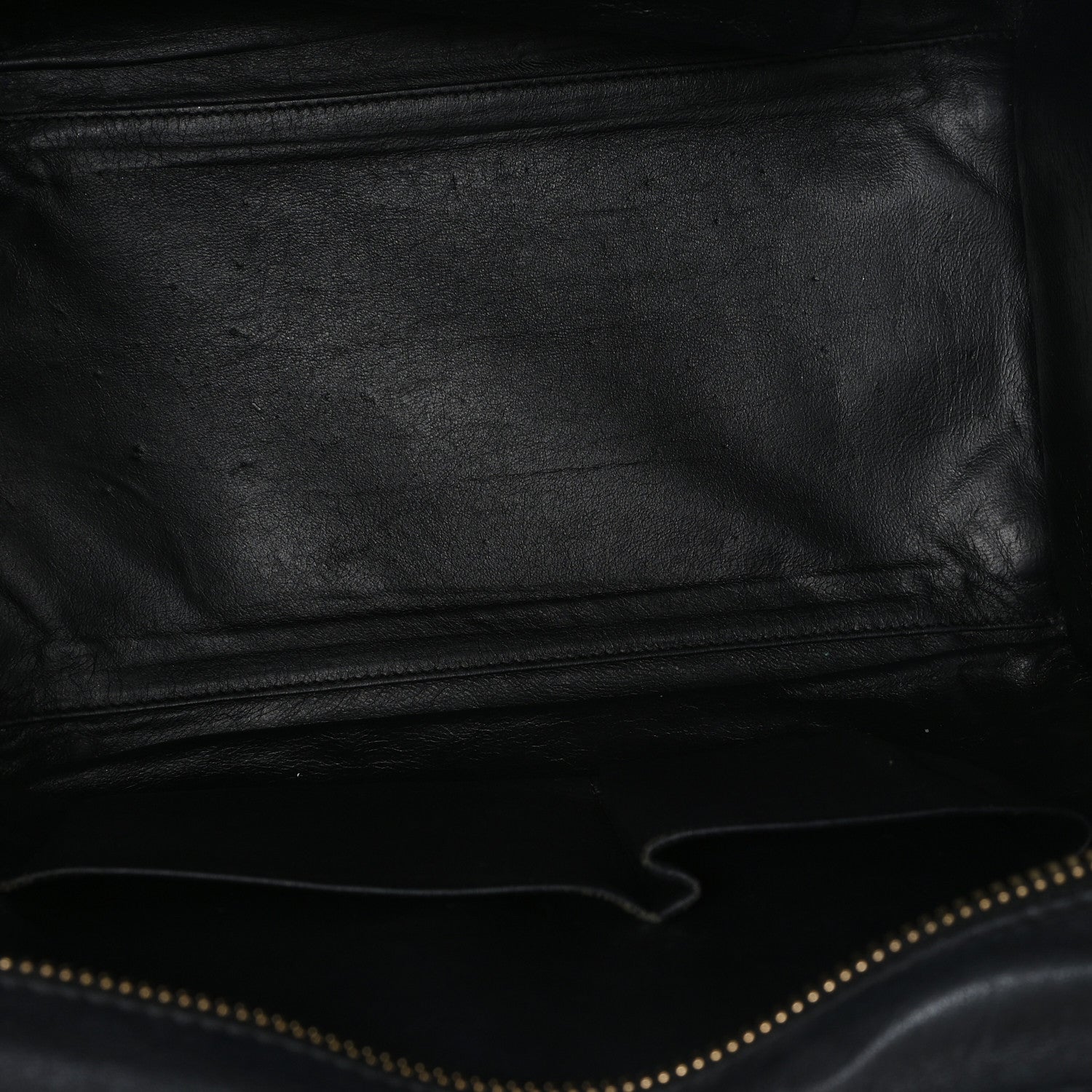 Celine Calfskin Denim Mini Luggage Black Navy 5 of 12