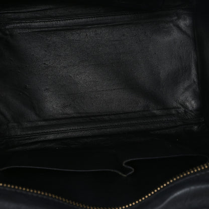 Celine Calfskin Denim Mini Luggage Black Navy 5 of 12