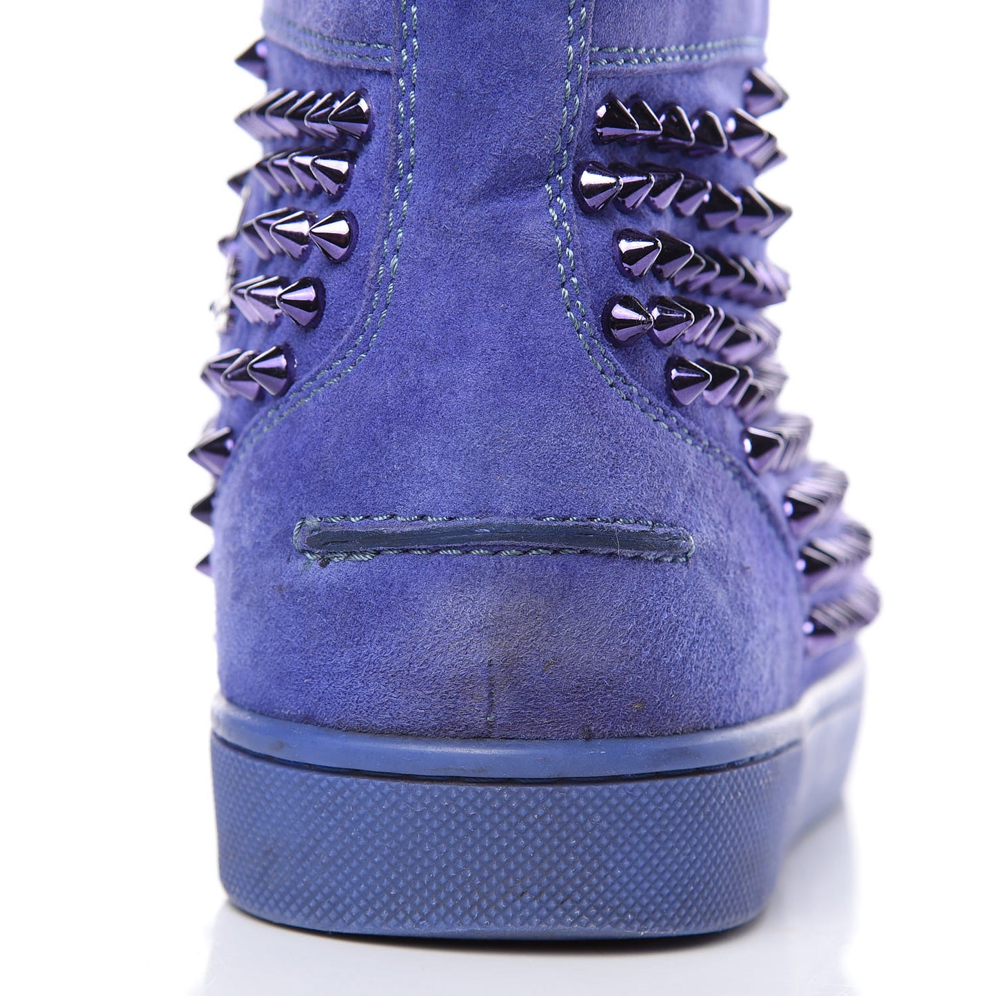Suede Mens Louis Spikes Flat Sneakers 42 Purple