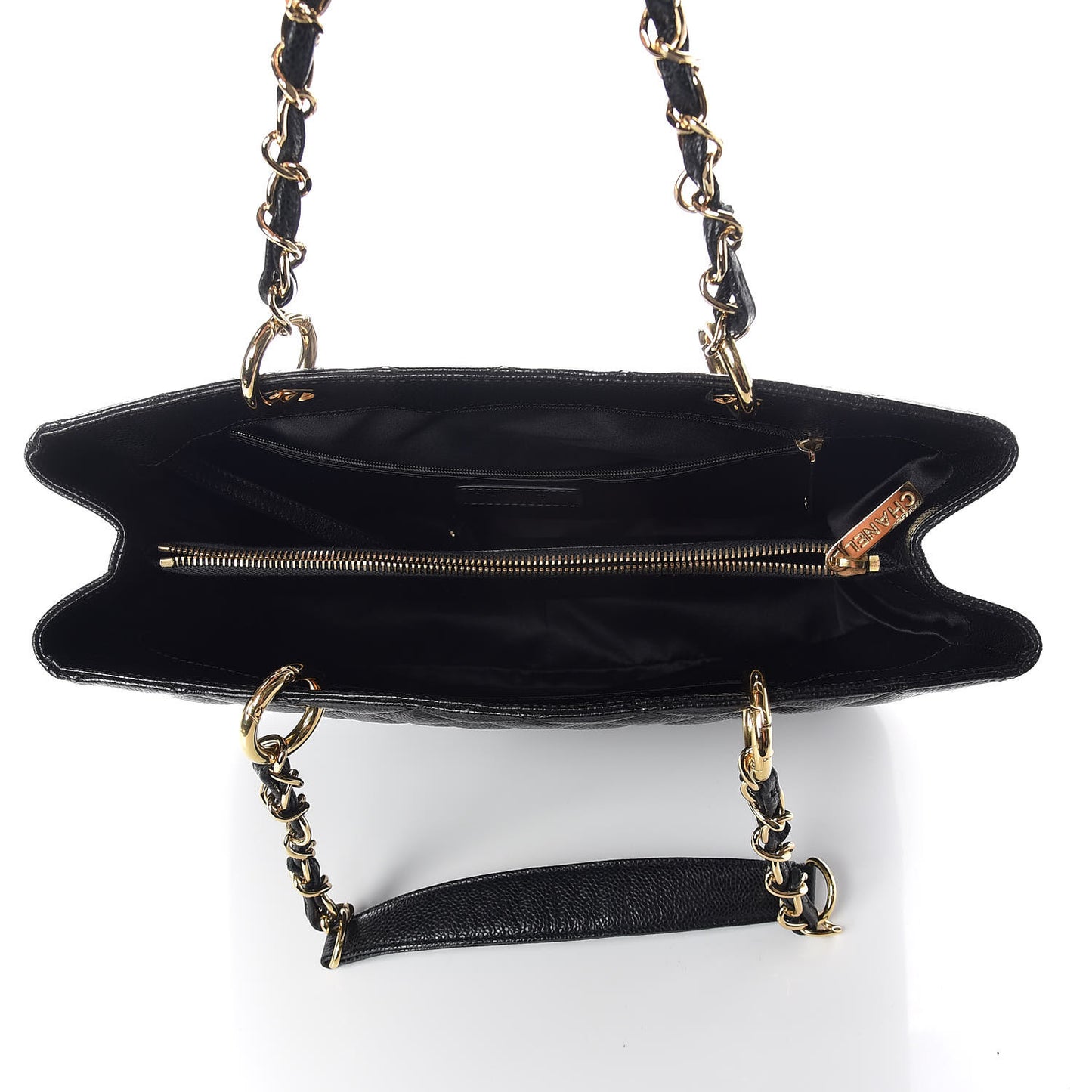 Caviar Quilted Grand Shopping Tote GST Black