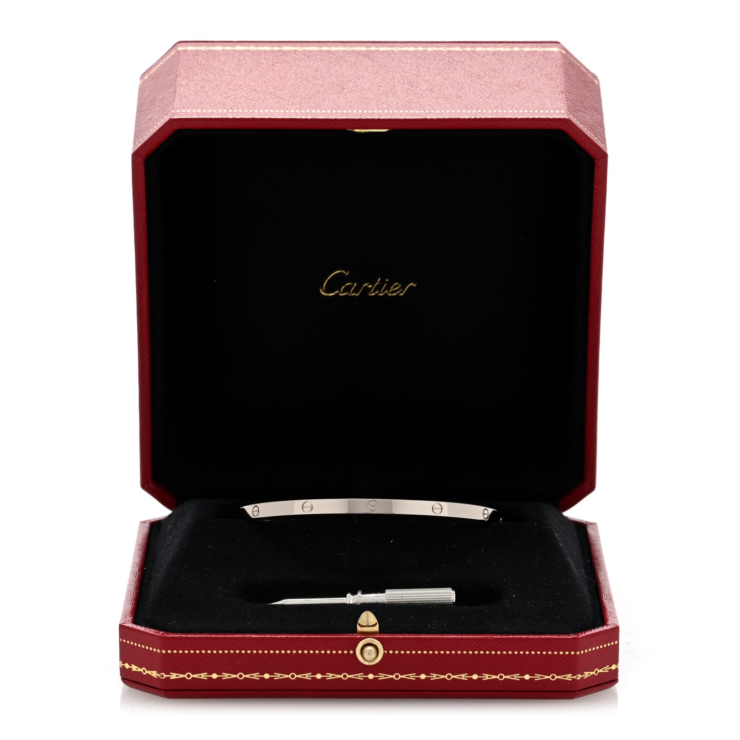 18K White Gold Small LOVE Bracelet 19