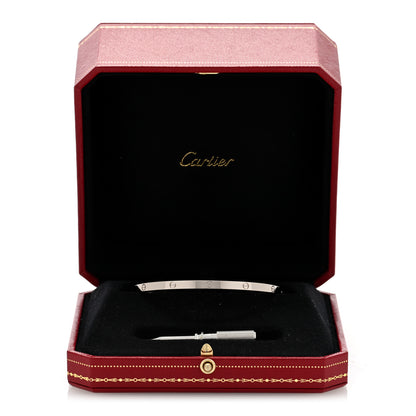 Cartier 18K White Gold Small LOVE Bracelet 19 5 of 5
