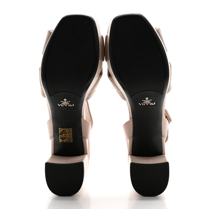 Prada Nappa Logo Quilted Crisscross Platform 20/65mm Sandals 38.5 Ninfea 5 of 11