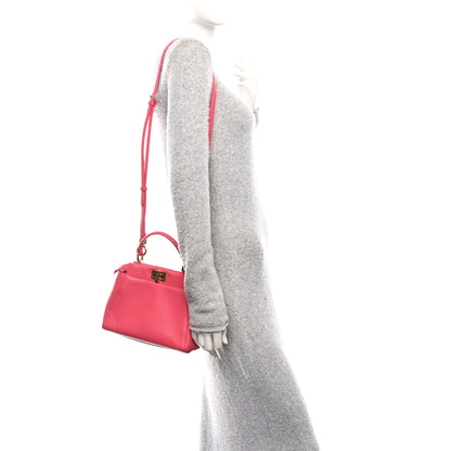 Fendi Nappa Mini Peekaboo Iconic Satchel Lampone 2 of 10