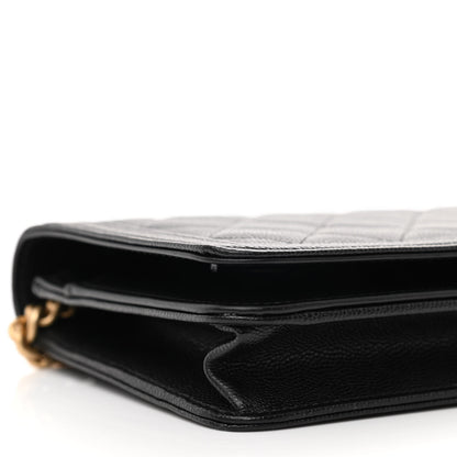 Chanel Caviar Quilted Boy Wallet On Chain WOC Black 10 of 13