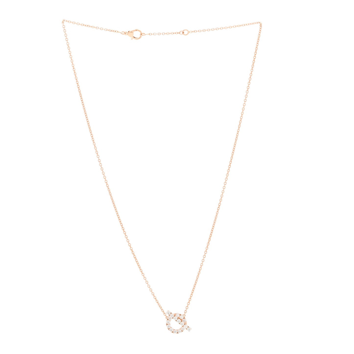 18K Rose Gold Diamond Finesse Pendant Necklace