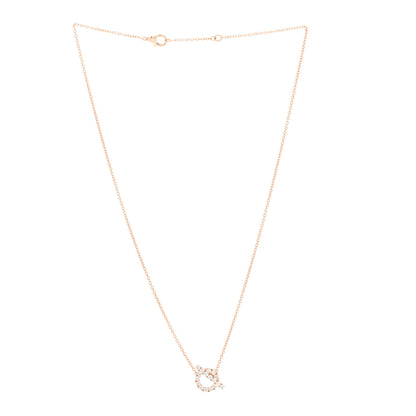 Hermes 18K Rose Gold Diamond Finesse Pendant Necklace 3 of 5