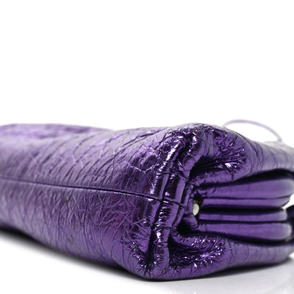 Bottega Veneta Metallic Crinkled Lambskin The Mini Pouch Viola 11 of 11