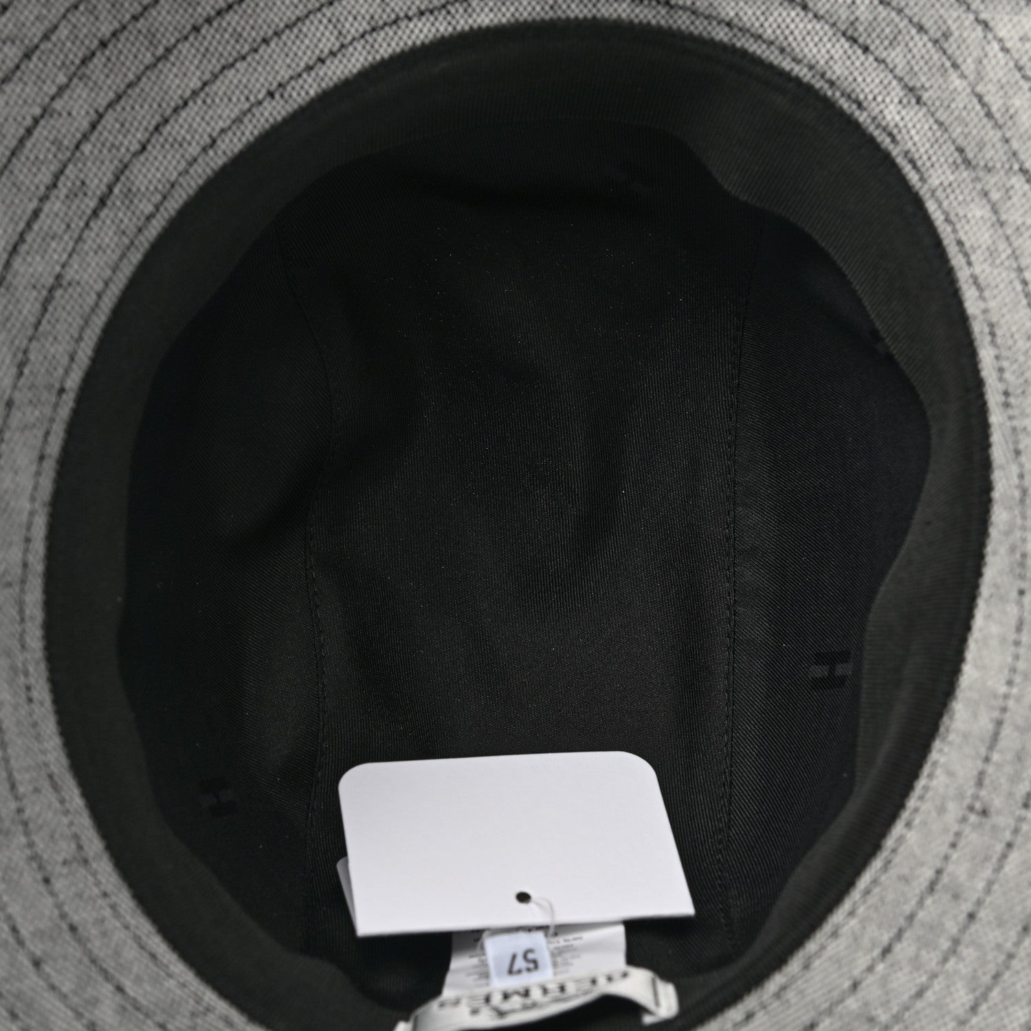 Hermes Linen Cotton Colette Bucket Hat 57 Black 7 of 8
