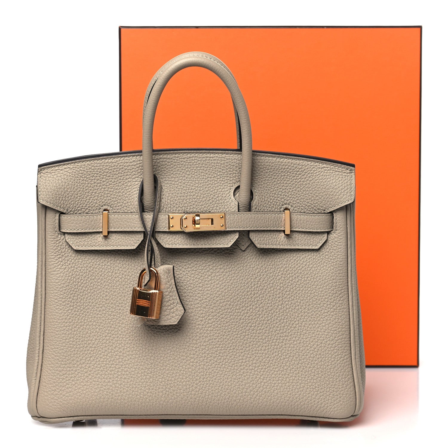 Hermes Togo Birkin 25 Gris Tourterelle 11 of 11